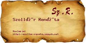 Szollár Renáta névjegykártya