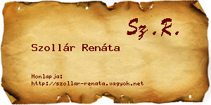 Szollár Renáta névjegykártya