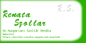 renata szollar business card