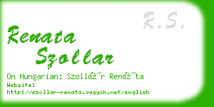 renata szollar business card